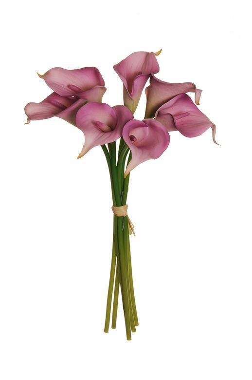 CALLA SMALL LILY W/RAF. 7PZ. 34CM. LILAC