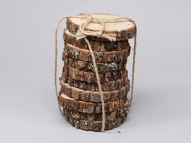 DISCO LEGNO 10PZ. D12-14CM. NAT