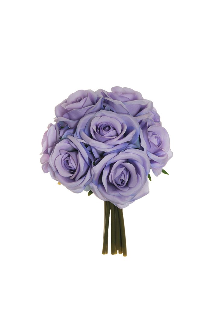 ROSE BRIDAL BUNDLE X9 D7,5 25CM. LAVANDA