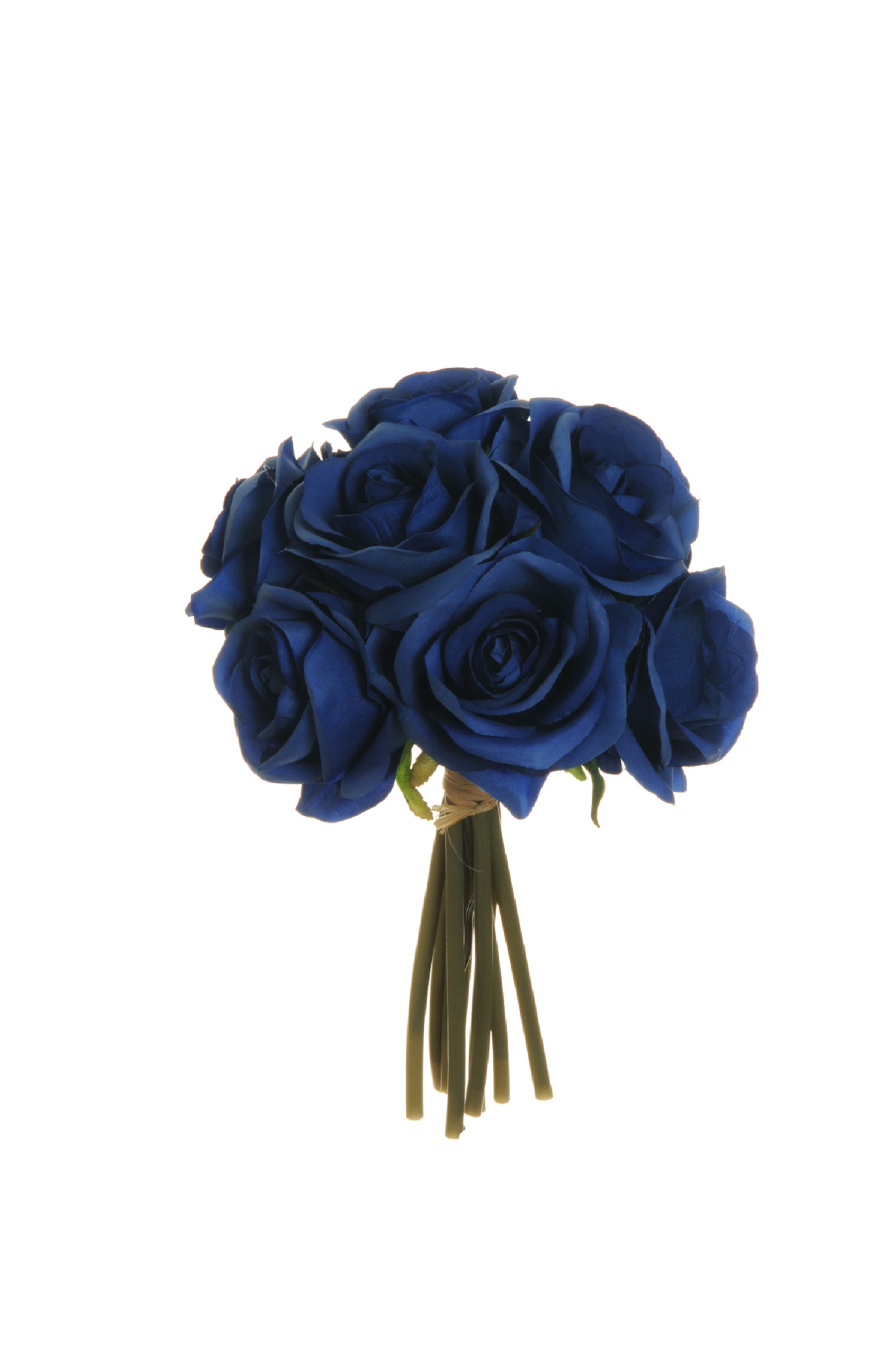 ROSE BRIDAL BUNDLE X9 D7,5 25CM. DK BLUE