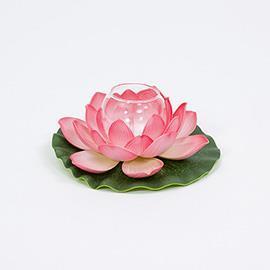 LOTUS GALLEGG. C/VETRO D21CM. ROSA
