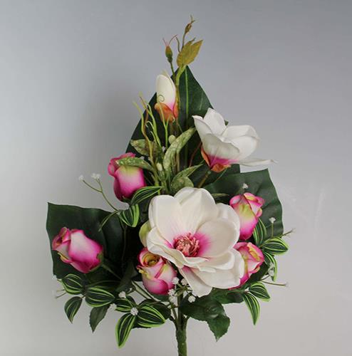 FRONTALE CON MAGNOLIE ROSA