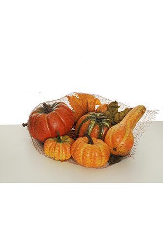 ZUCCHE IN RETE D6CM. 7PZ. ASSORTITI