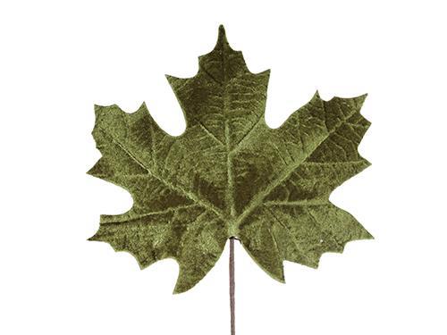 FOGLIE AUTUNNO VELVET 4PZ. D34CM. VERDE