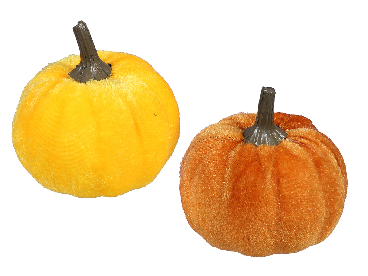 ZUCCHE VELVET 8PZ. D5CM. GIALLO MIX
