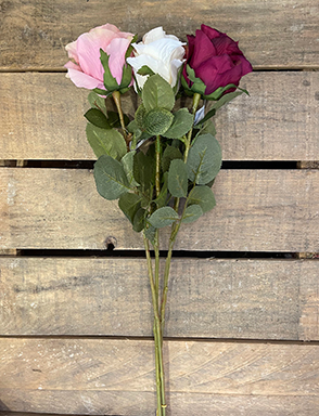 AUTUMN ROSE PINK COMB. 74CM. 3PZ.ASS.