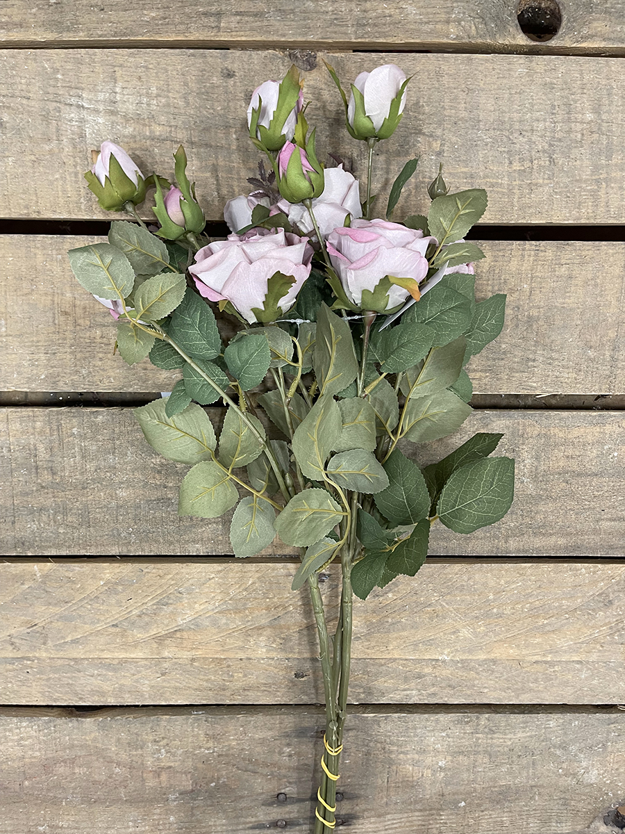 GARDEN ROSE ROY.VELV. X2FLWRS 65CM.3PZ. A.PINK