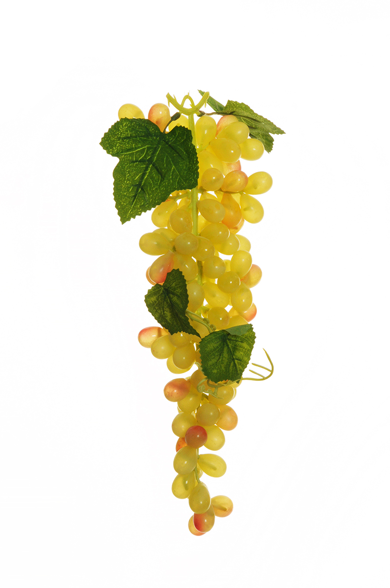 GRAPPOLO UVA X115 C/FOGLIA 34CM D.25X17MM GIALLO