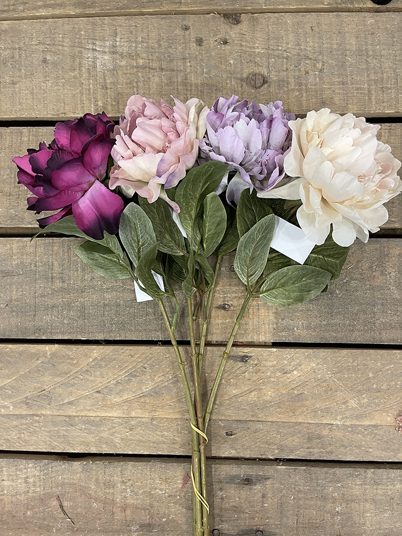 PEONY SPRAY AUTUMN 70CM. 4PZ.ASS.