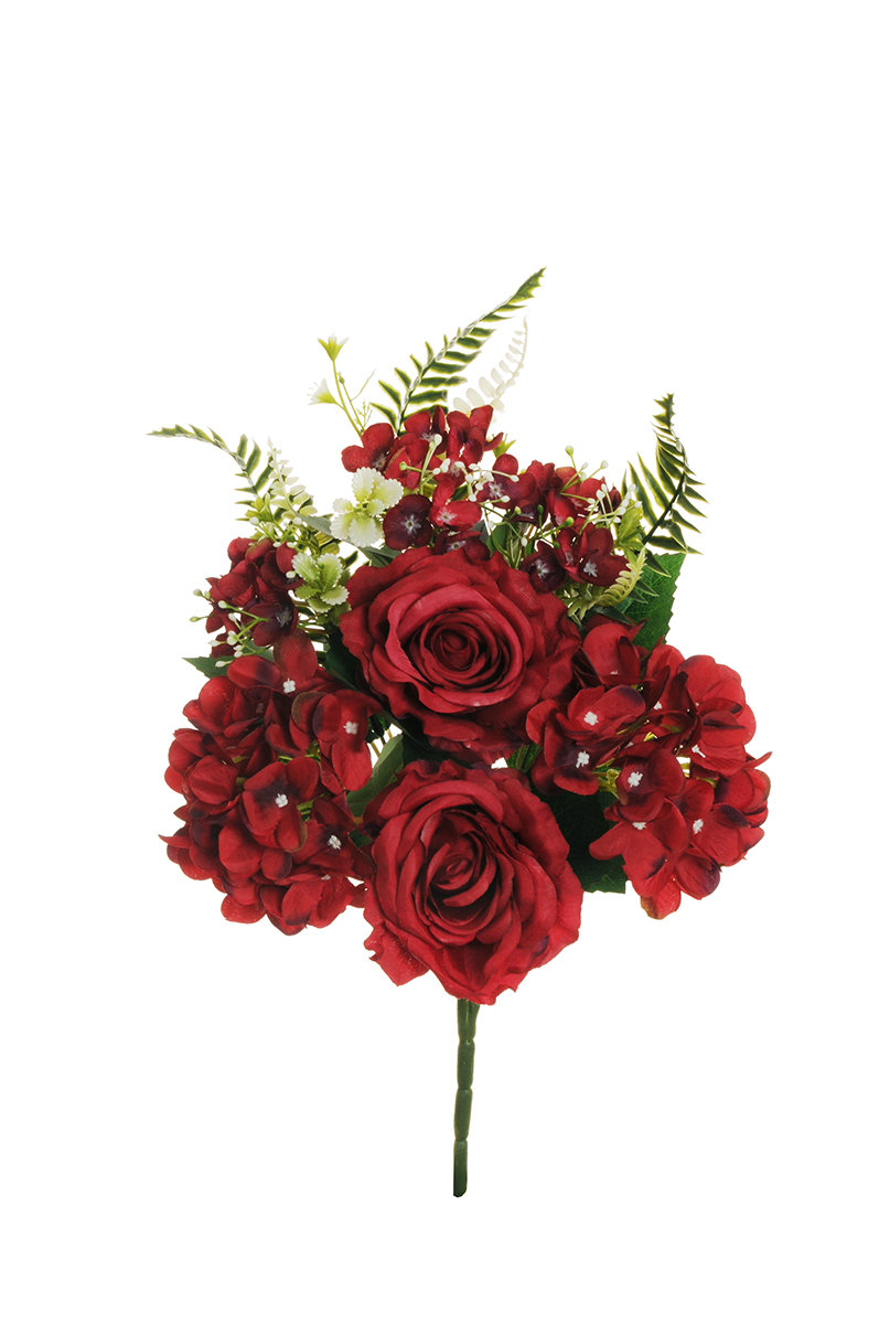 ROSE REGINA,HYDRANG.BER. 43CM.RED ----NETTO----------