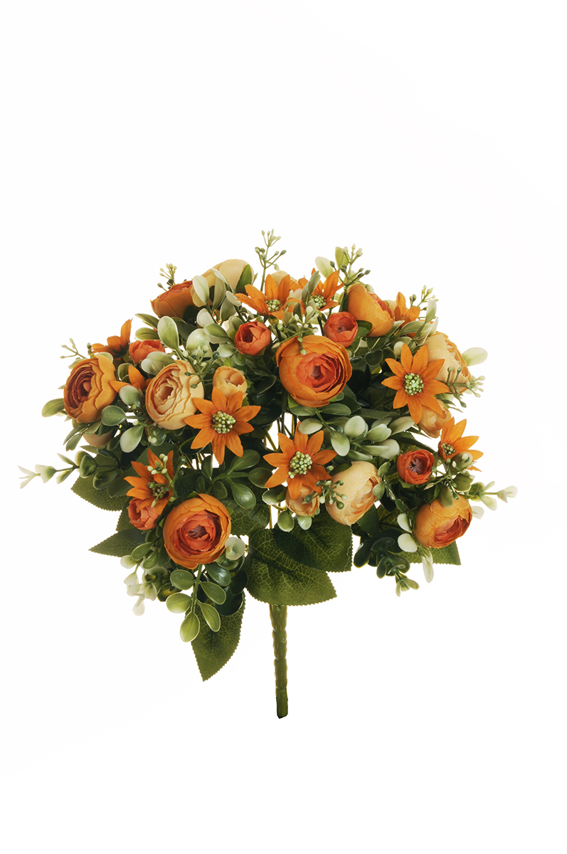 BUSH RANUNC.DAISY 37CM. ARANCIO