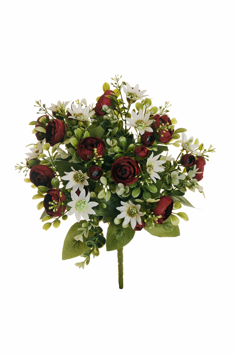 BUSH RANUNC.DAISY 37CM. ROSSO