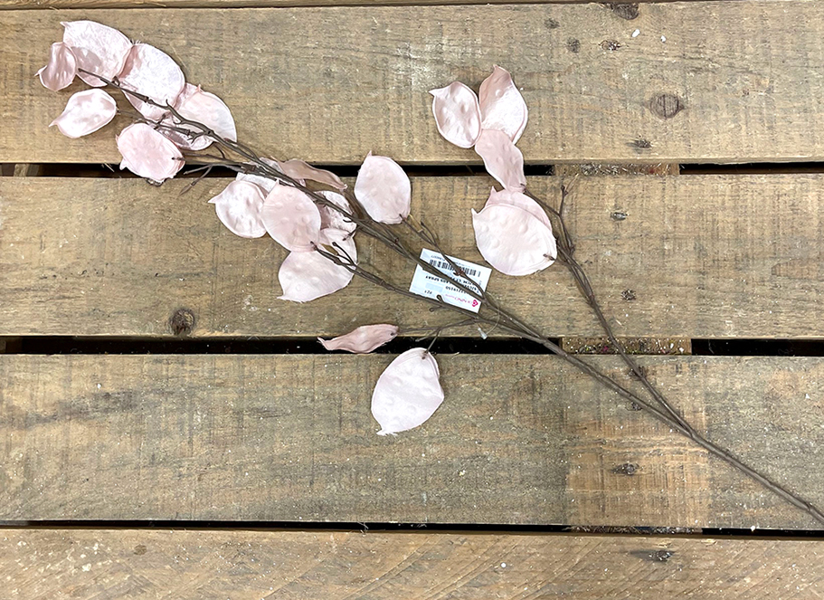 SILVER DOLLARS SPRAY 107CM. LT PINK