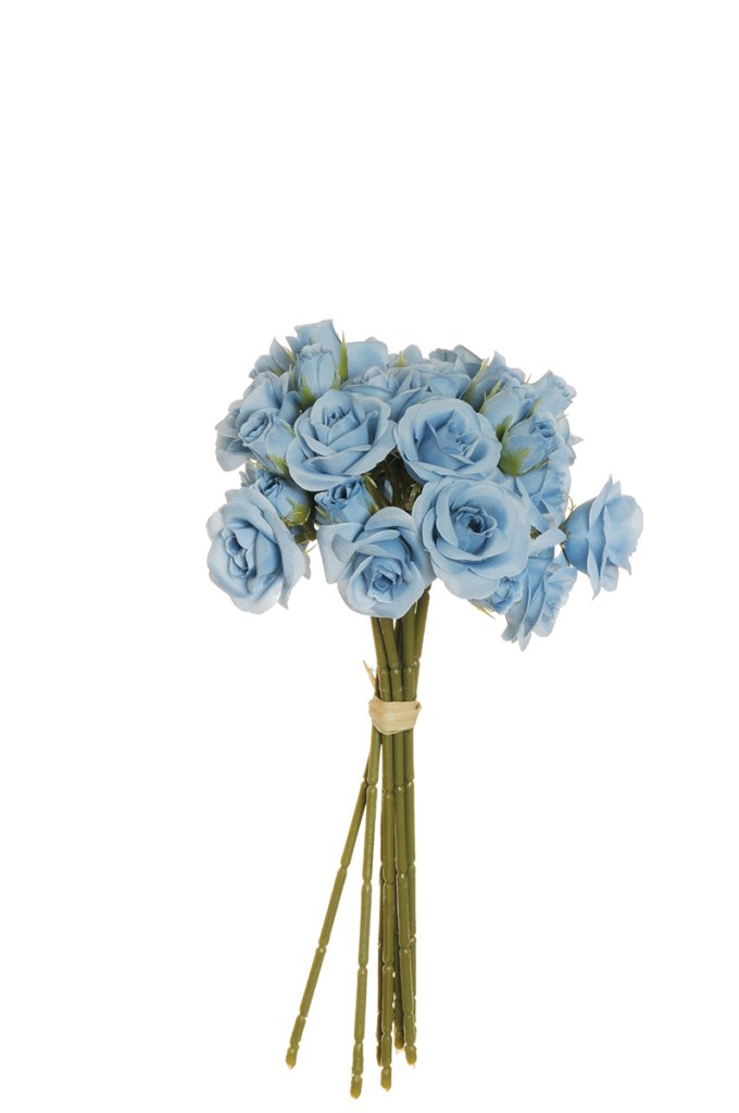 ROSE MINI FRISCO BUNDLE X9 18FLW 30CM. DUSTY BLUE