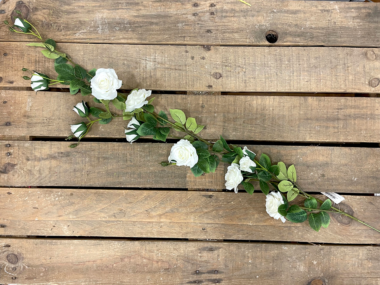 ROSE TRALCIO 110CM. 5FIORI 6BOCC. BIANCO