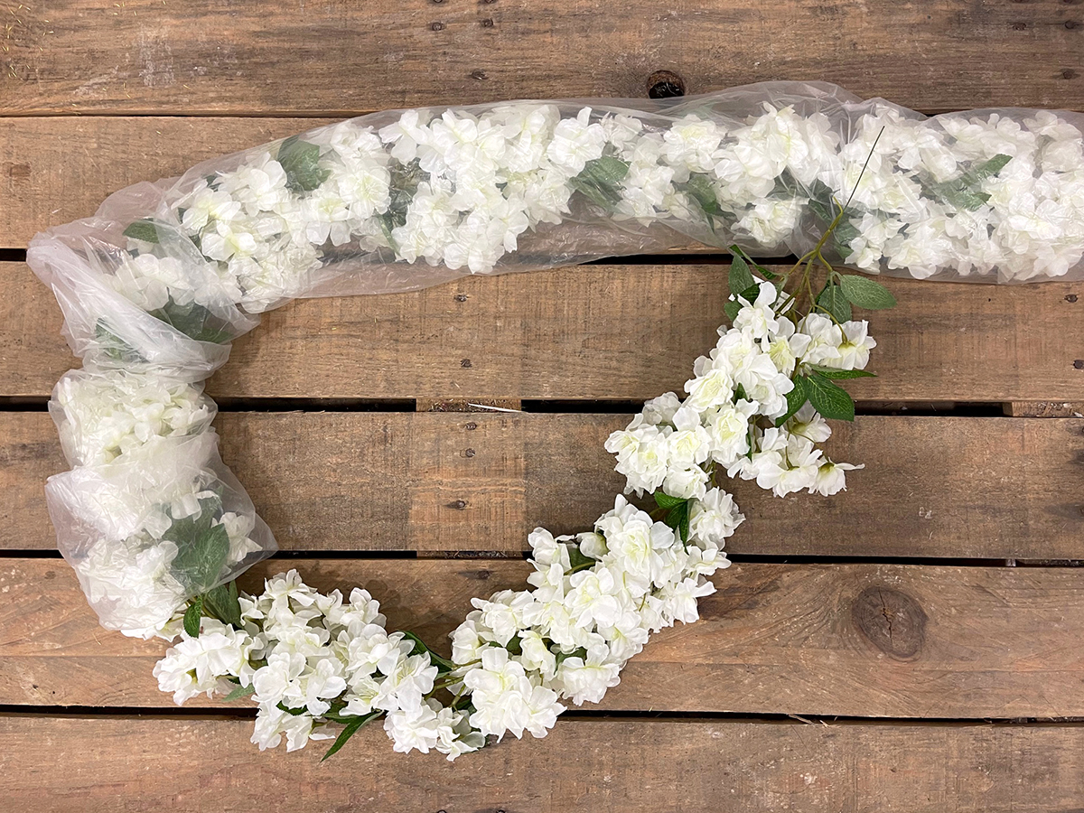 CHERRY BLOSSOM FESTONE 180CM. CREMA