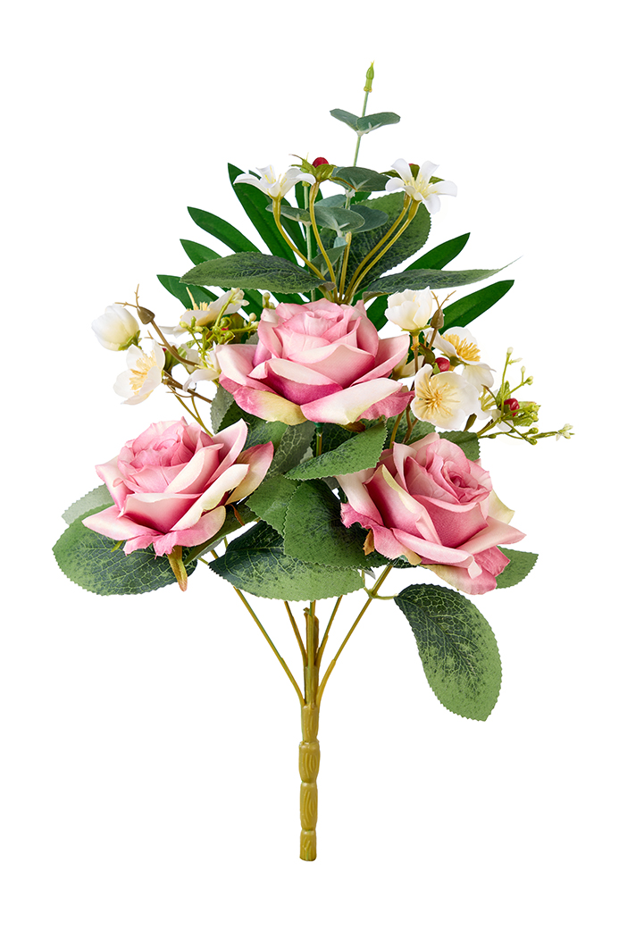 FRONTALE ROSE X3 40CM. MALVA