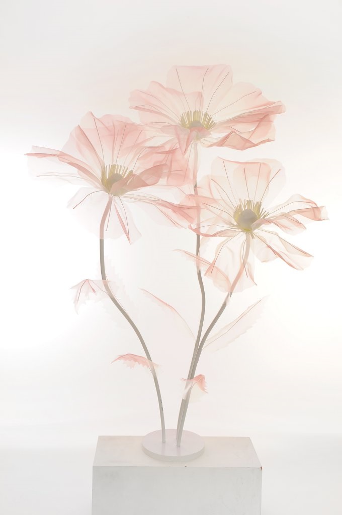FIORE GIGANTE ORGANZA 3STELI D70 H170CM. ROSA
