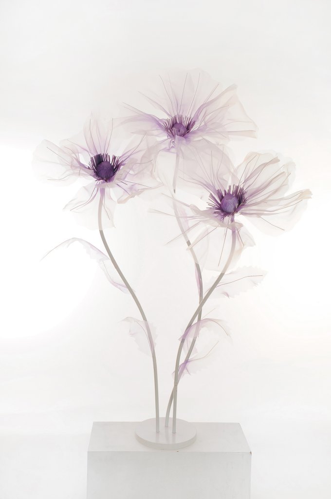 FIORE GIGANTE ORGANZA 3STELI D70 H170CM. LILLA