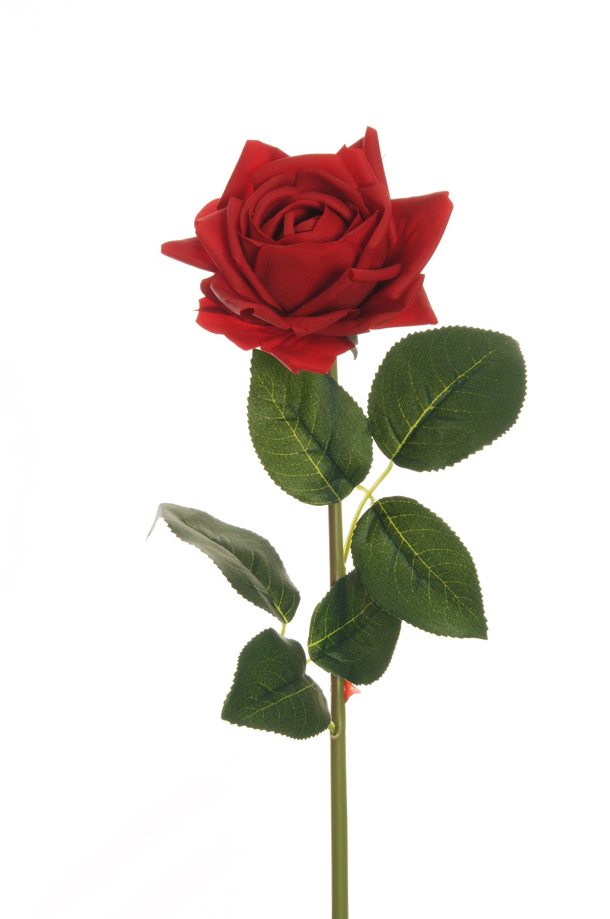 ROSA REAL TOUCH DIAMOND 55CM. 3PZ. ROSSO
