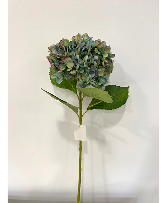HYDRANGEA SPRAY C/4FOGLIE 65CM. VERDE CH.