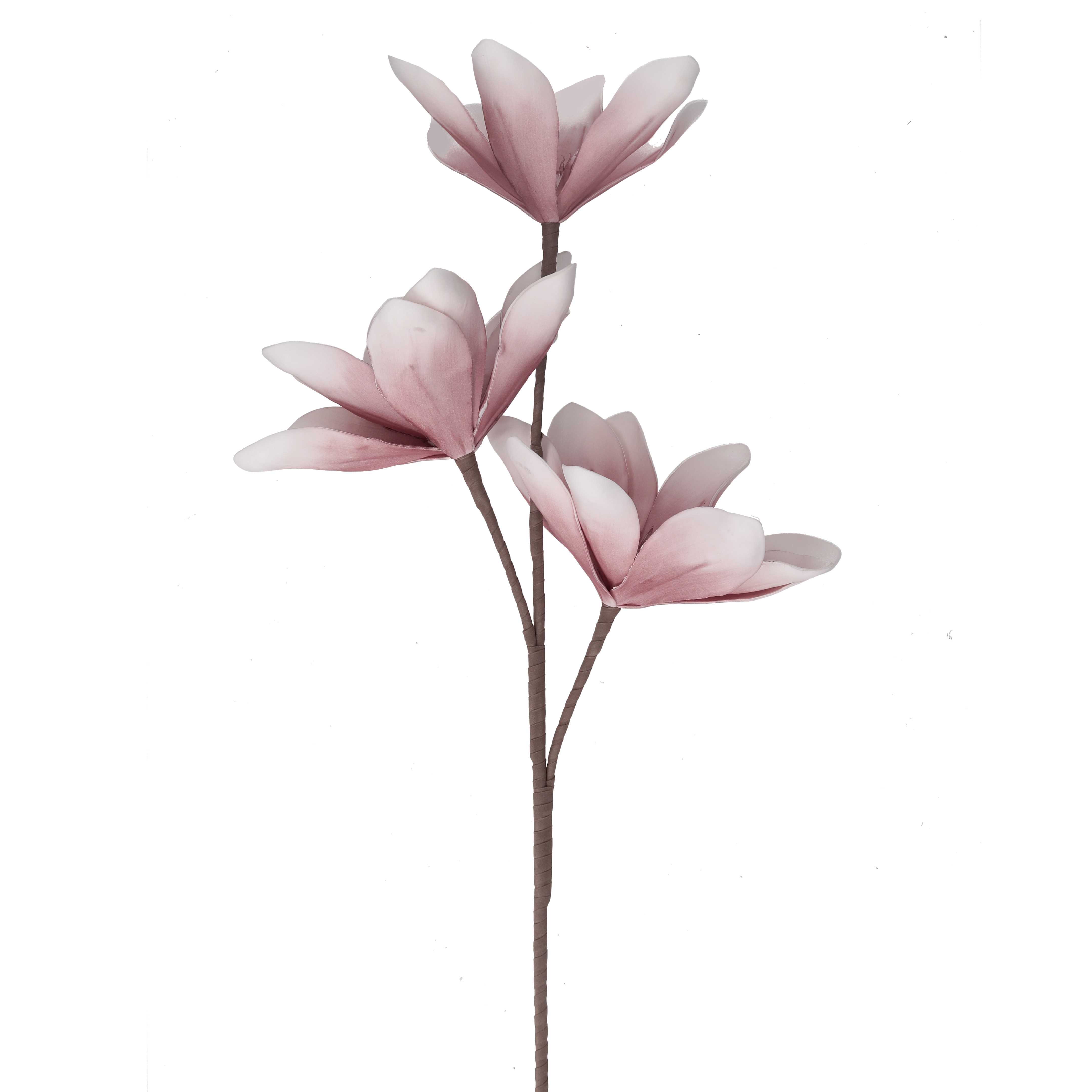 MAGNOLIA FOAM C/3FIORI H95CM. ROSA