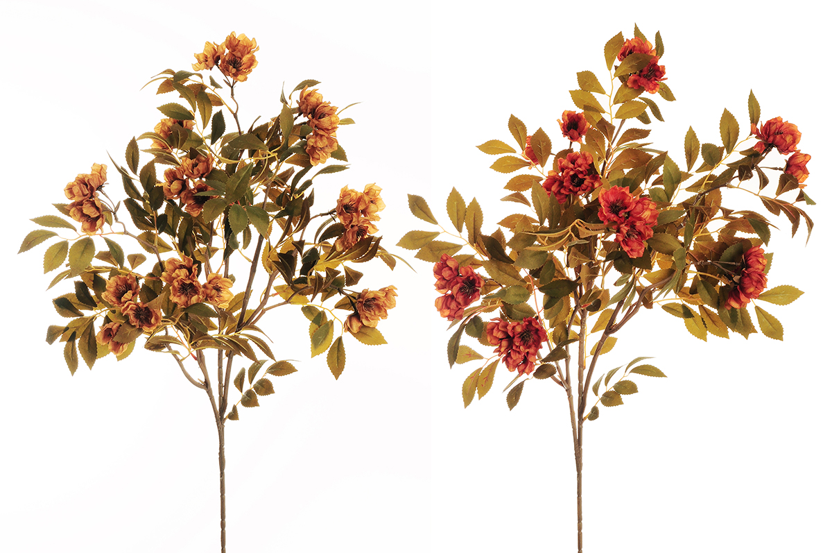 RAMO MAHONIA X3 110CM. 2PZ. ARANCIO +SENEPE