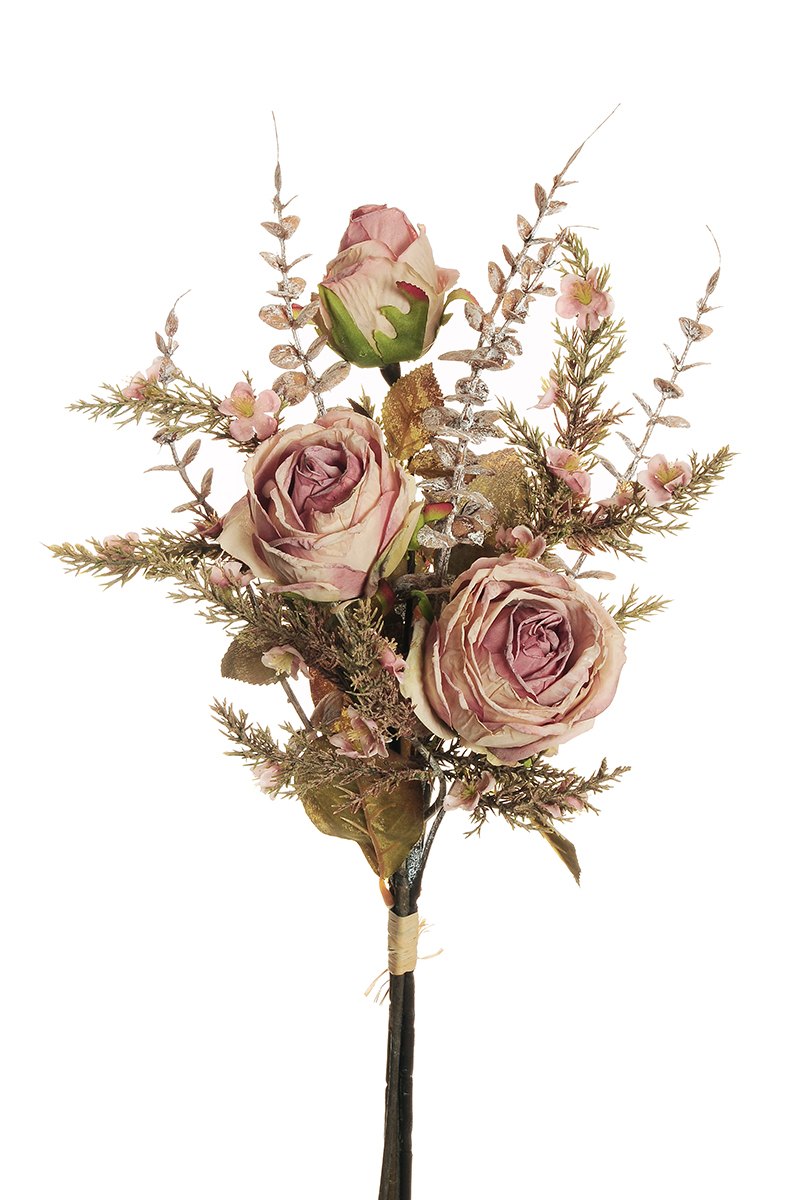 ROSE DRY-LOOK, EUCALYP. BUNDLE X4 58CM. LILLA CH.