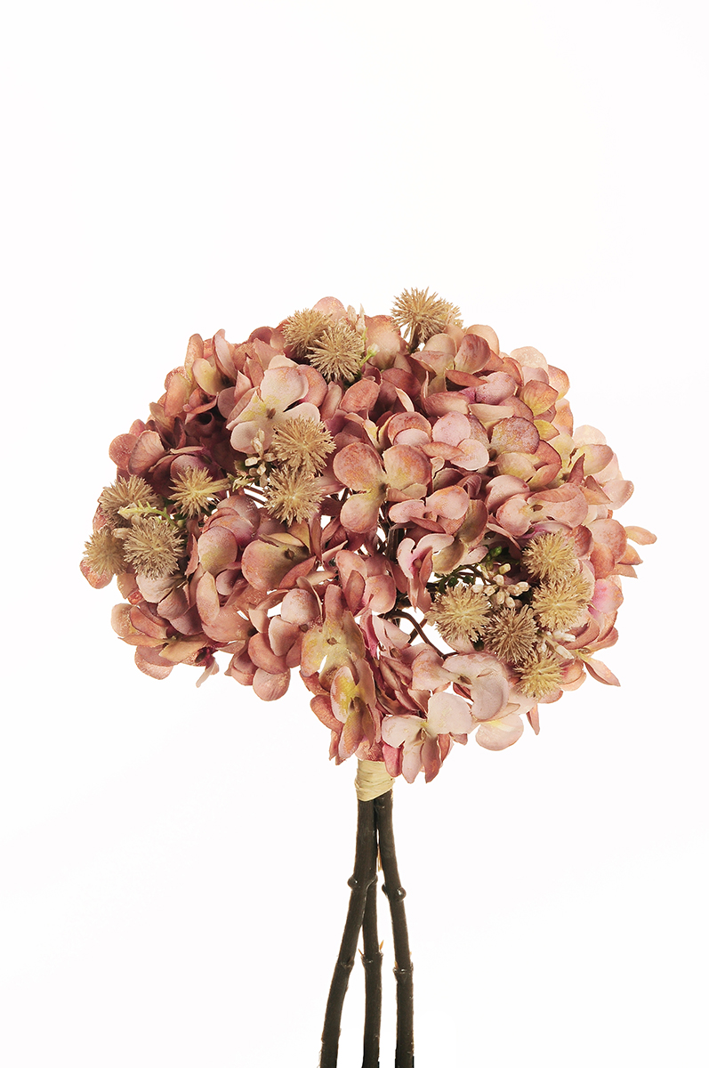 HYDRANGEA ARBORES. BUNDLE X3 32CM. ROSA ANT.