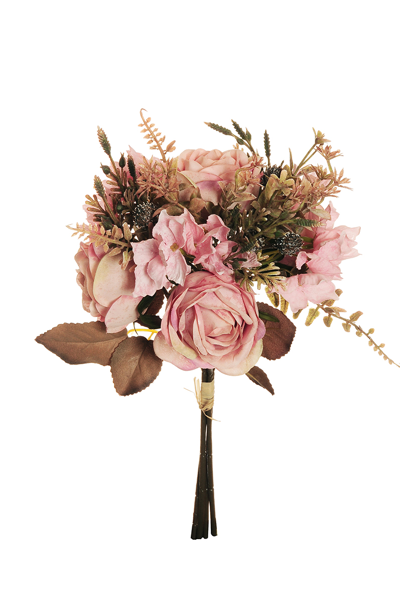 ROSA AVALAN.HYDRANG. FELCE BUNDLE X4 35CM. ROSA