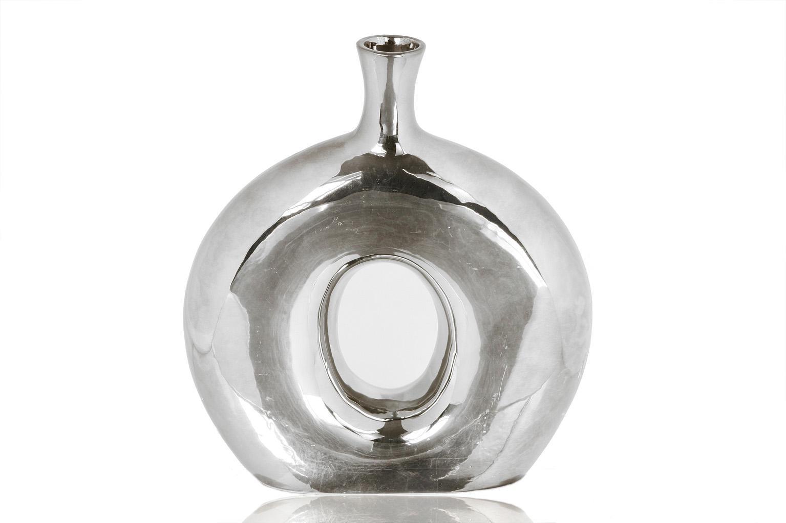 VASO ANTRACITE H25,5CM. ARGENTO