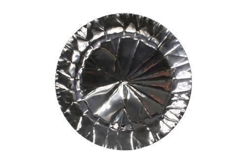 PIATTO DI METALLO D415CM. ARGENTO