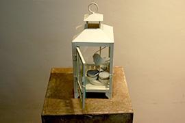 LANTERNA MET.C/ELICA H30CM. WHITE