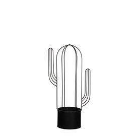 POT CACTUS H44 23X13CM. BLK