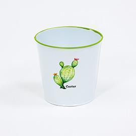 VASETTO LATTA CACTUS H12,5 D13CM. 3PZ.  --NETTO------