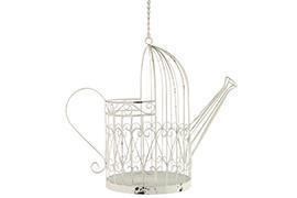 ANNAFFIATOIO PORTAPIANTE MET. H77 47X22CM. BIANCO