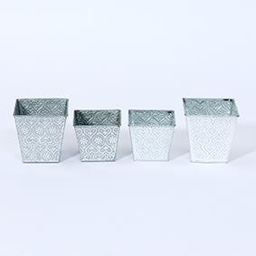 VASO SVAS.MET. S/2PZ. H10-13 L11-13CM. BIANCO