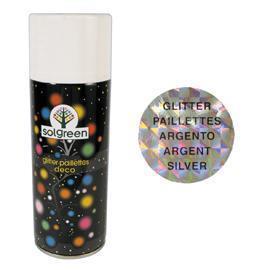 GLITTER SPRAY 400ML. ARGENTO