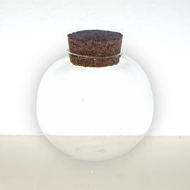 PALLINA VETRO D8CM. TAPPO SUGHERO