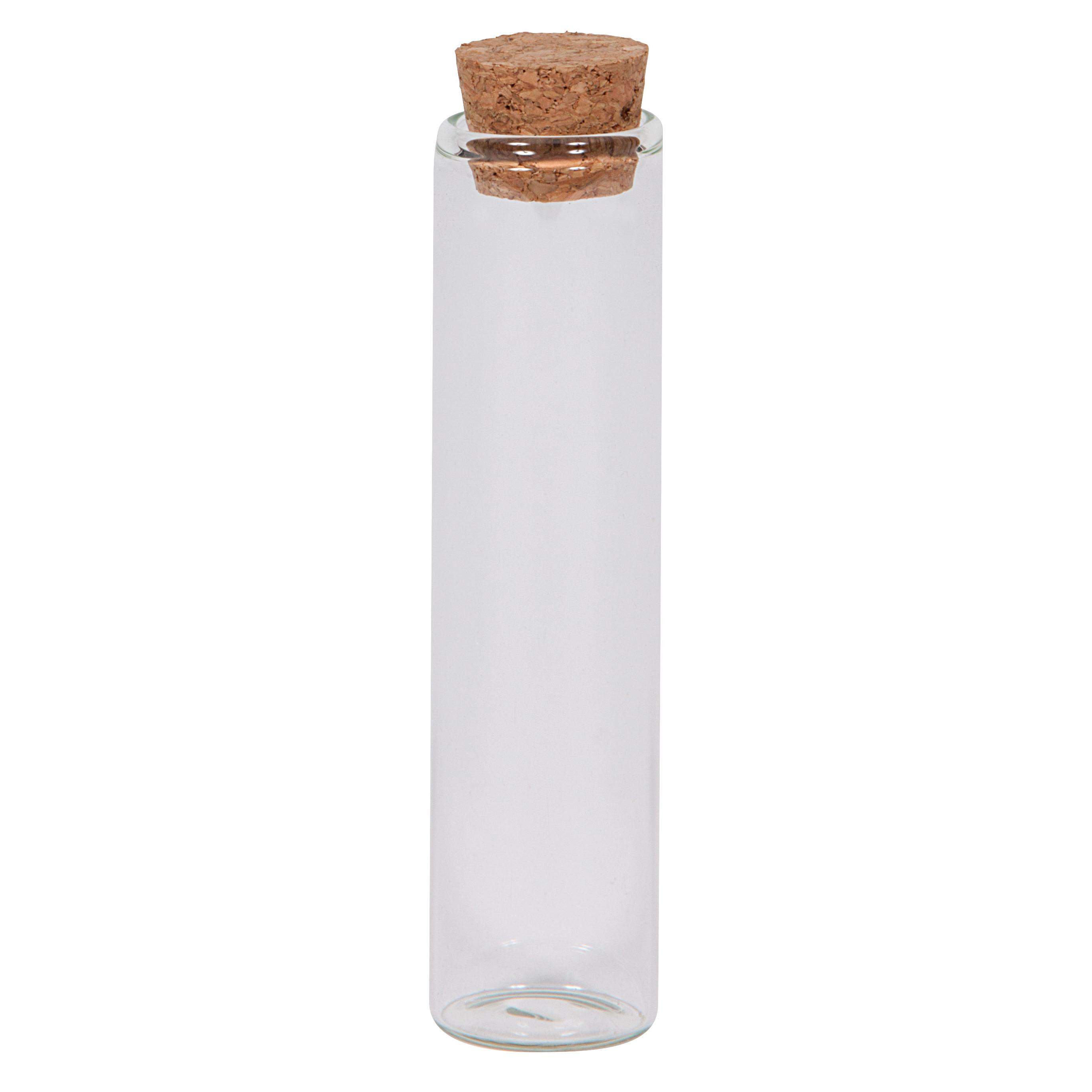 TUBO VETRO H.10 D2,5CM. 12PZ. TAPPO SUGHERO