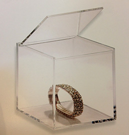 BOX TRASP. 12X12CM. C/COPER.