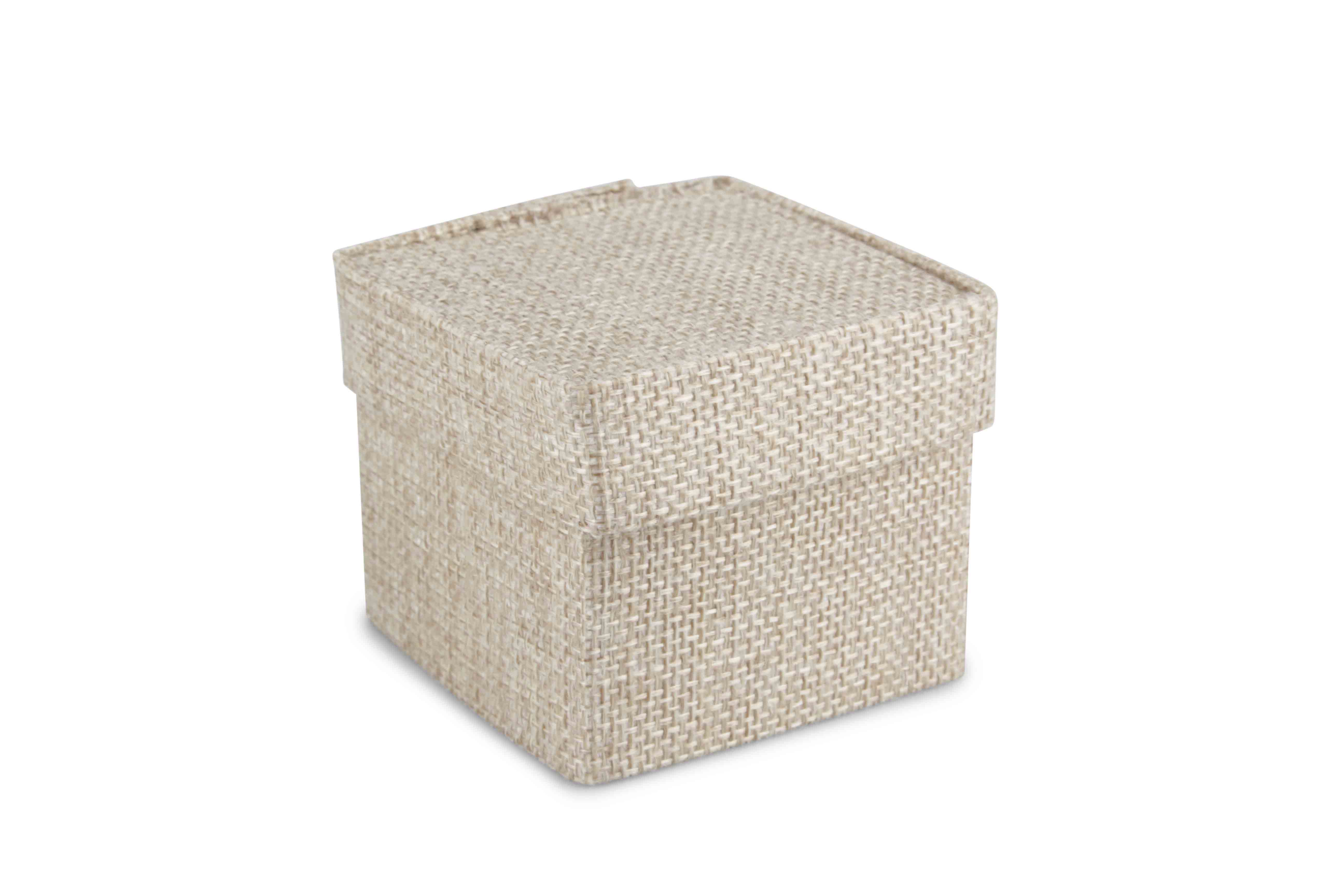 SCATOLINA JUTA 7X7X6CM. 10PZ. NAT.