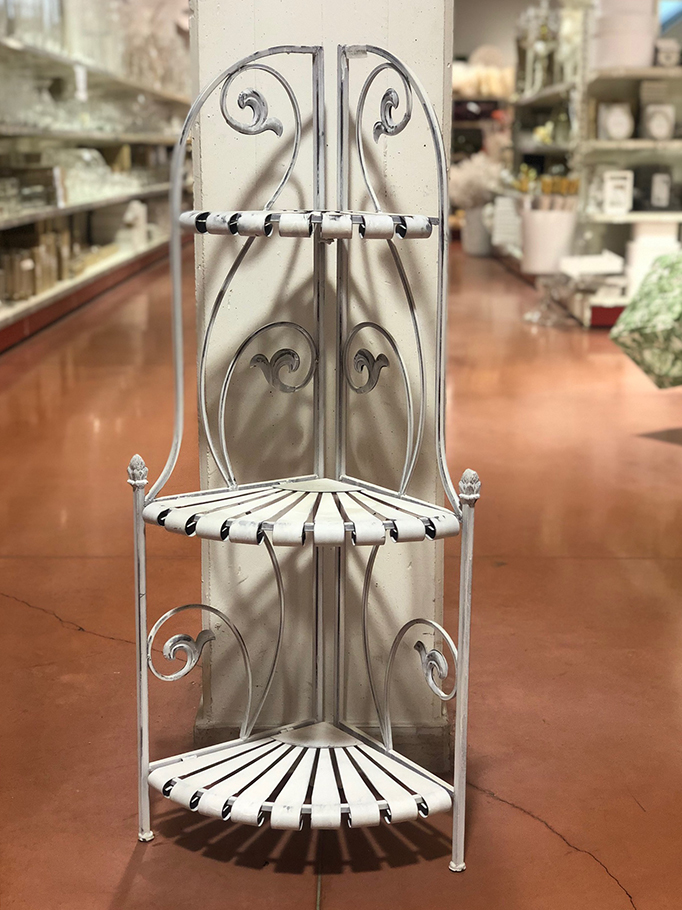 SCAFFALE MET.PER ANGOLO H115CM. 50X33 WHITE