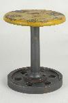 STOOL RND METAL H44 D38 YELLOW ANTIQ.LOOK