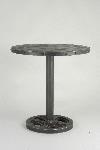 TABLE RND METAL H80 D77 BLUE ANTIQ.LOOK