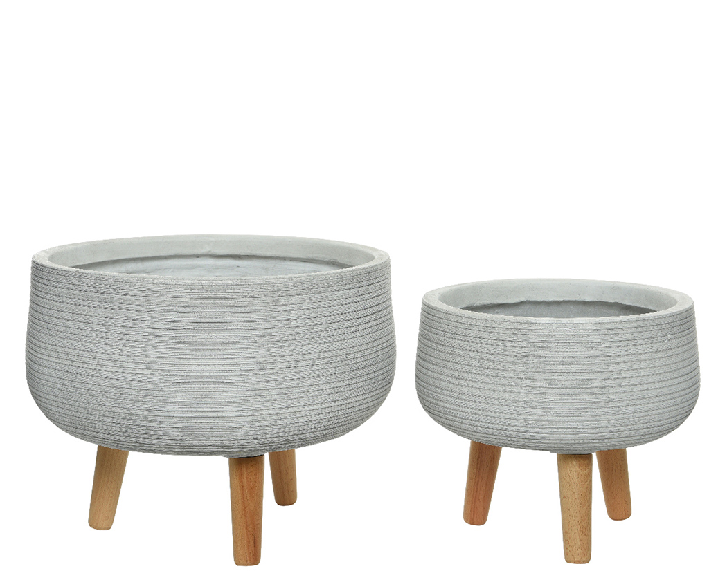 PORTAV.FIBR.STRIPE S/2PZ. H25-35 D25-35CM.
