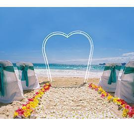 ARCO SPOSI CUORE 210X250CM. BIANCO