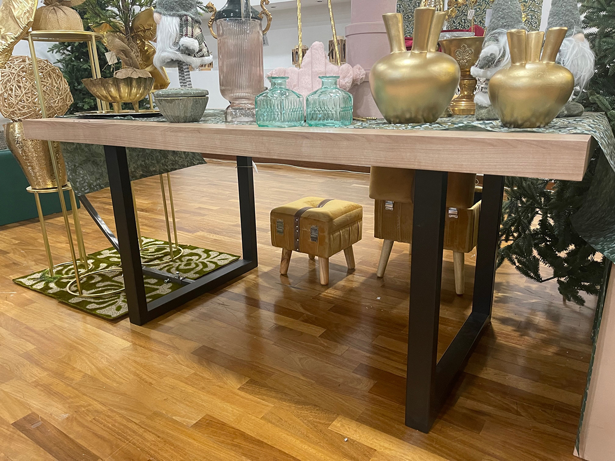 TAVOLO LEGNO/METALLO H72 160X90CM.