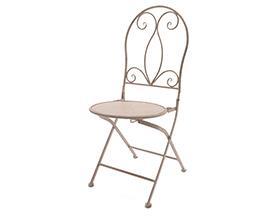 IRON CHAIR H94 D39CM. WHITE