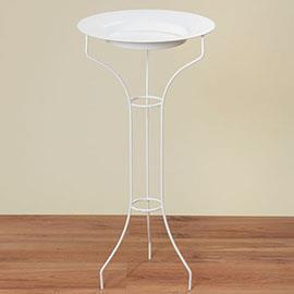 ALZATA MET. CON CIOTOLA H78CM.WHITE